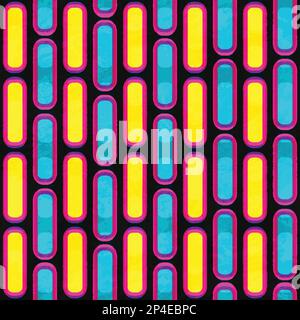 Neon mosaic. Seamless pattern. Stock Vector