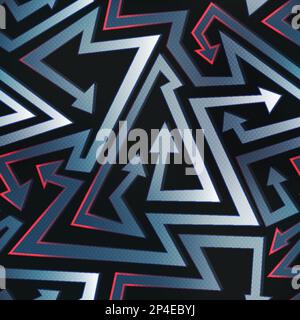 Graffiti arrow seamless pattern. Stock Vector