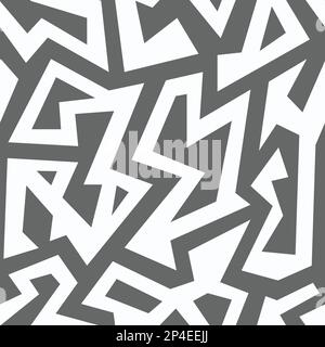 Monochrome labyrinth seamless pattern. Stock Vector