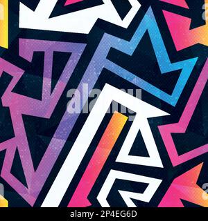 Rainbow maze seamless pattern. Stock Vector