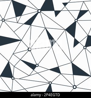 Monochrome triangle geometric seamless pattern Stock Vector