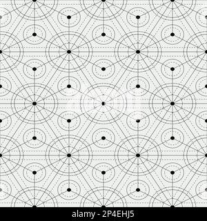 Monochrome technology seamless pattern Stock Vector