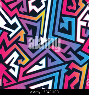 Bright arrow seamless pattern. Stock Vector