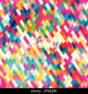 Multicolor triangle seamless pattern. Stock Vector