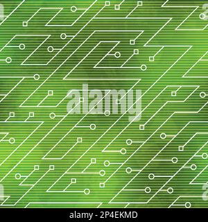 green color technology seamless pattern Stock Vector