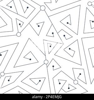 Tech geometric seamless pattern Stock Vector