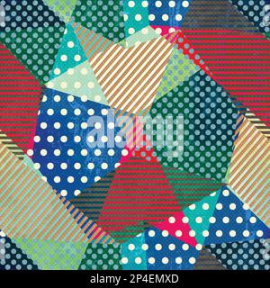 Cloth seamless pattern with grunge texture. Stock Vector
