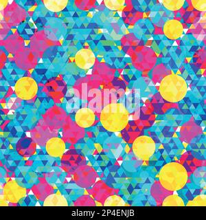 bright circle seamless pattern Stock Vector