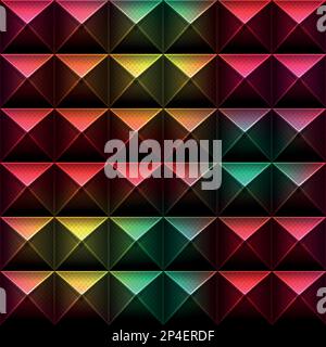 Bright square seamless pattern. Stock Vector