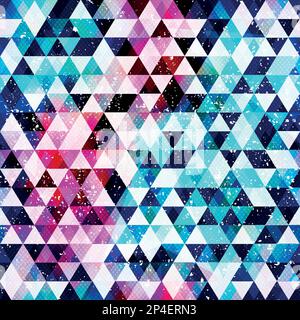 Grunge triangle seamless pattern. Stock Vector