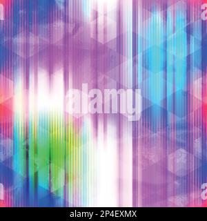 Neon mosaic seamless pattern Stock Vector