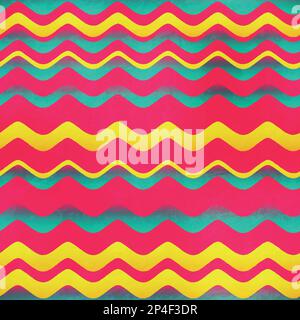 Red waves seamless pattern Stock Vector