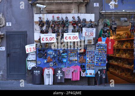 Souvenir, Via Etna, Catania, Sicily, Italy Stock Photo