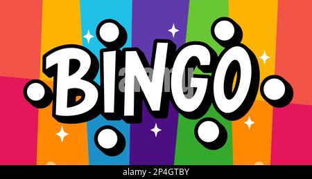 BINGO logo with lottery balls and stars. Bingo game. Vector ...