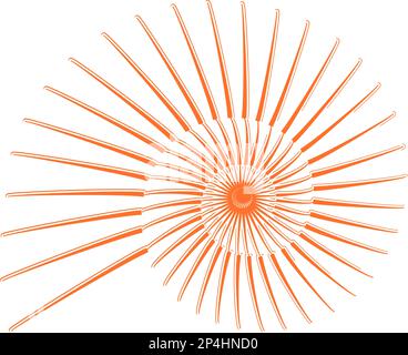 Geometric Nautilus shell logo icon. Seashell Flat Logo vector illustration Stock Vector