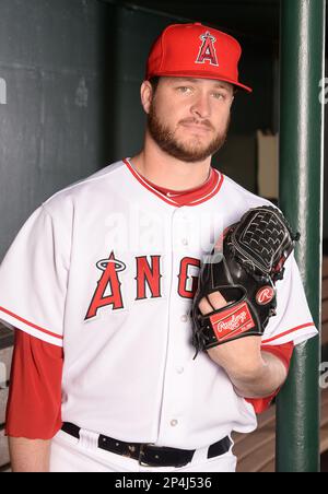 This is a 2013 photo of Ryan Brasier of the Los Angeles Angels' baseball  team. This image reflects the Angels active roster as of Thursday, Feb. 21,  2013. (AP Photo/Morry Gash Stock