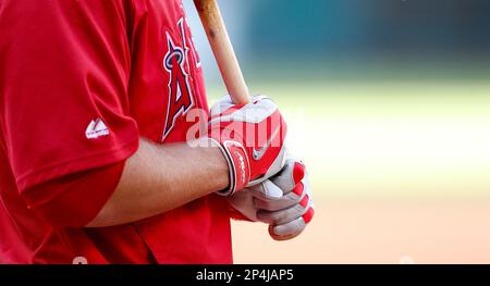 Los Angeles Angels two-way player Shohei Ohtani's Asics glove with a  special logo is pictured in Tokyo on Dec. 17, 2021. (Kyodo)==Kyodo Photo  via Credit: Newscom/Alamy Live News Stock Photo - Alamy