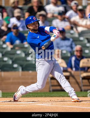 This is a 2023 photo of Nick Madrigal. This image reflects the Chicago Cubs  active roster as of Thursday, Feb. 23, 2023, when the photo was taken. (AP  Photo/Morry Gash Stock Photo - Alamy