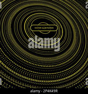 Array with Particles. Abstract Dynamic Background. Technology Vector Illustration. Modern Pattern Created from Circles. Stock Vector
