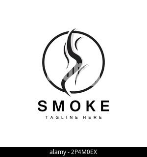 Steam Steam Logo Vector Hot Evaporating Aroma. Smell Line Illustration, Cooking Steam Icon, Steam Train, Baking, Smoking Stock Vector