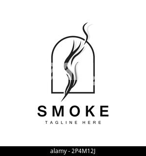 Steam Steam Logo Vector Hot Evaporating Aroma. Smell Line Illustration, Cooking Steam Icon, Steam Train, Baking, Smoking Stock Vector