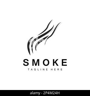 Steam Steam Logo Vector Hot Evaporating Aroma. Smell Line Illustration, Cooking Steam Icon, Steam Train, Baking, Smoking Stock Vector