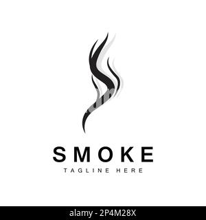 Steam Steam Logo Vector Hot Evaporating Aroma. Smell Line Illustration, Cooking Steam Icon, Steam Train, Baking, Smoking Stock Vector