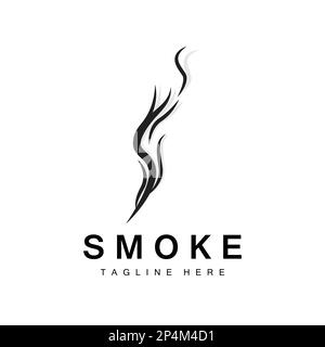 Steam Steam Logo Vector Hot Evaporating Aroma. Smell Line Illustration, Cooking Steam Icon, Steam Train, Baking, Smoking Stock Vector