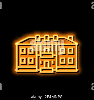 split-level house neon glow icon illustration Stock Vector Image & Art ...