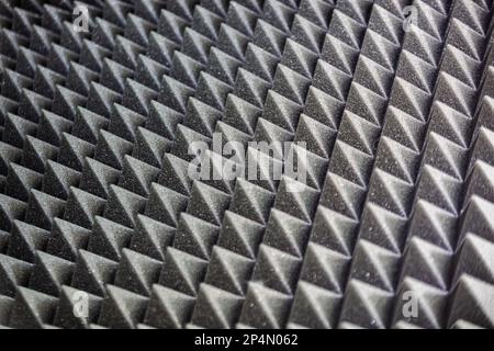 Professional black soundproofing with pattern. Texture. Background. Template. Stock Photo