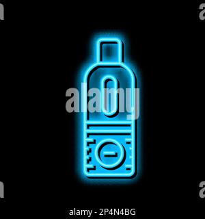 tan spray for body bottle neon glow icon illustration Stock Vector