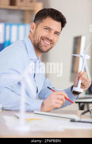 handsome architect working on a construction project Stock Photo