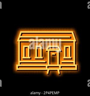farmhouse building neon glow icon illustration Stock Vector Image & Art ...