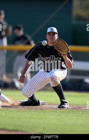 Long Island Blackbirds first baseman Tito Marrero #7 during a game ...