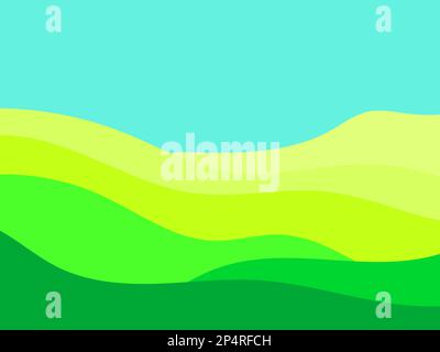 Natural landscape in a minimalistic style. Plains and mountains, fields and meadows. Typographic boho decor for prints, posters and interior design. M Stock Vector