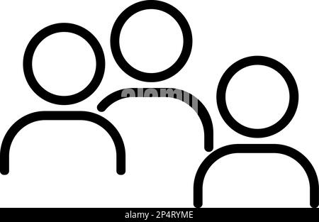 The icon of a group of people or participants as concept of group of clients or users Stock Vector