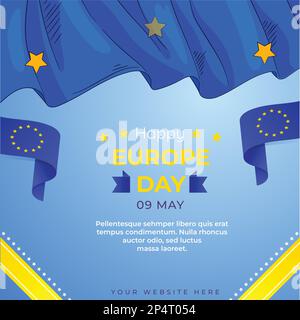 Europe Day is a day celebrating peace and unity vector flat design Stock Vector