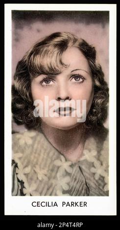 Portrait of Cecilia Parker - Vintage Cigarette Card 02 Stock Photo - Alamy