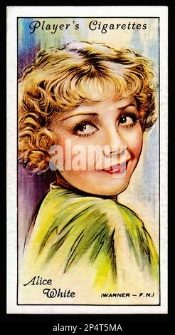 Portrait of Alice White - Vintage Cigarette Card 02 Stock Photo - Alamy