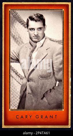 Portrait of Cary Grant - Vintage Cigarette Card Stock Photo - Alamy