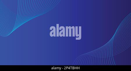 Abstract technology digital lighting futuristic glowing blue light lines wave background. Vector illustration Stock Vector