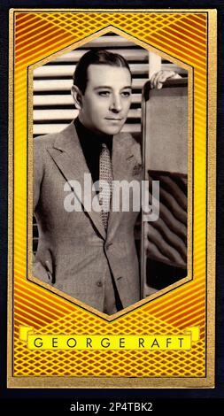 Portrait of George Raft - Vintage Cigarette Card 02 Stock Photo - Alamy