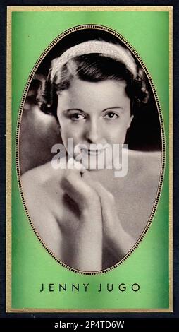 Portrait of Jenny Jugo  - Vintage German Cigarette Card 04 Stock Photo