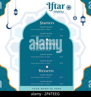 Ramadan Kareem. Islamic greeting card template with ramadan for wallpaper design Stock Vector