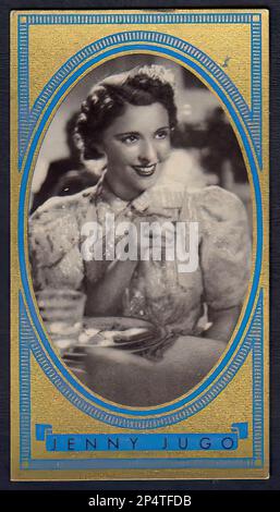 Portrait of Jenny Jugo  - Vintage German Cigarette Card 03 Stock Photo