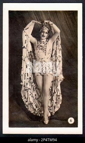 Portrait of Dancer Mademoiselle Ginette - Vintage Cigarette Card Stock  Photo