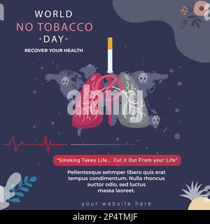 World no tobacco day template design vector Stock Vector