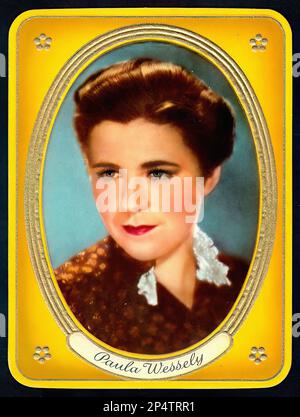 Portrait of Actress - Vintage Cigarette Card, Victorian Era Stock Photo