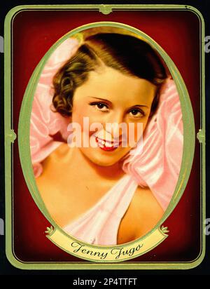 Portrait of actress  Jenny Jugo - Vintage German Cigarette Card Stock Photo