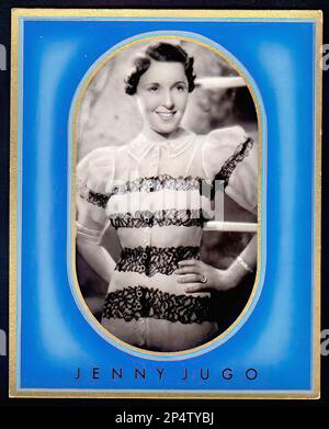 Portrait of Jenny Jugo  - Vintage German Cigarette Card 02 Stock Photo